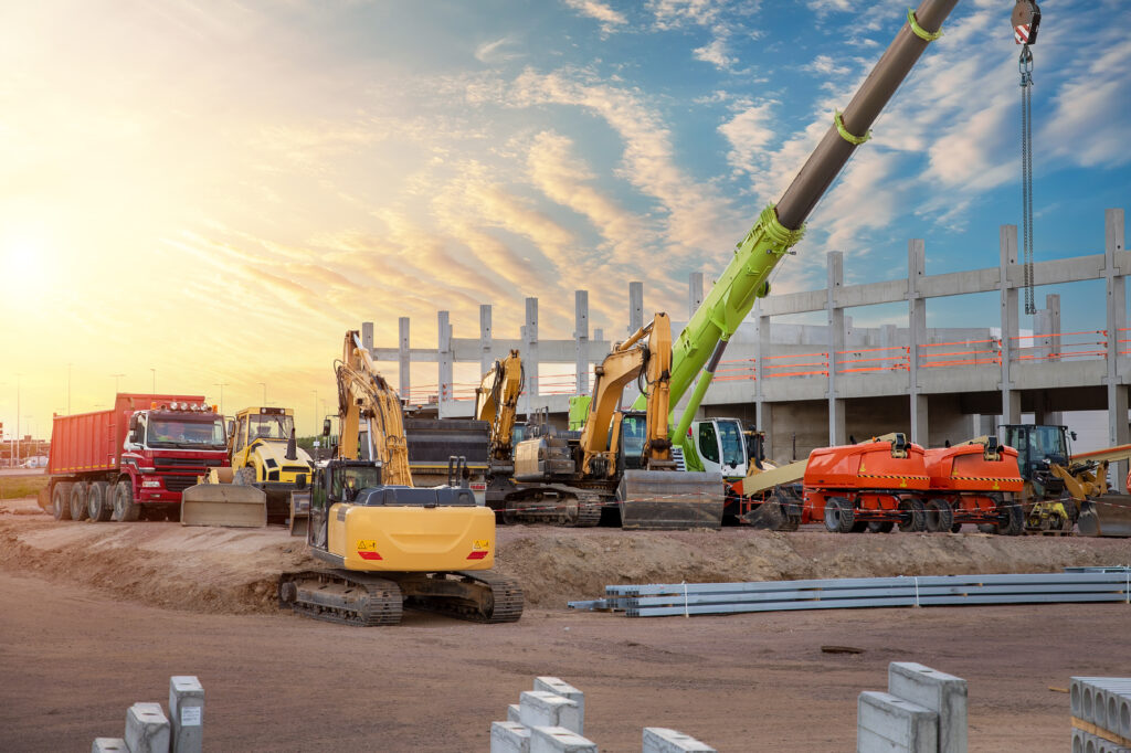 Image of heavy equipment on a job site